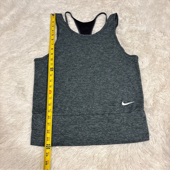 Nike Women's Studio Cutout Dri-FIT Black/blue Training Tank (904460-010) Size M - Picture 4 of 10